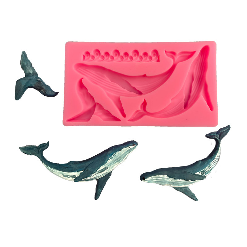 Kitchen Gadgets And Accessories - DIY wieloryb silikonowe formy seria Ocean
