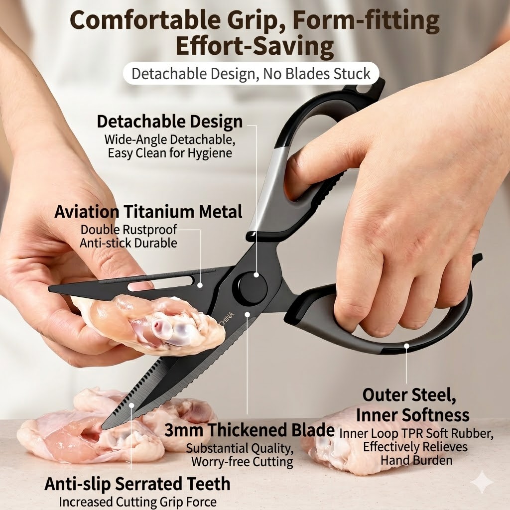 Nożyczki kuchenne tytanowe do  – Kitchen Gadgets And Accessories recenzja i cena